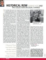 HISTORICAL ROW: CLEMENT VOSE AND THE COLLECTION ON LEGAL CHANGE