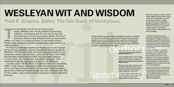 Wesleyan Wit and Wisdom 