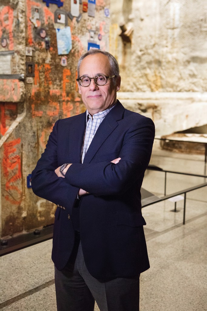 Clifford Chanin ’75, vice president for education and public programs for the 9/11 Memorial Museum in New York, in the museum’s soaring Foundation Hall. Phot: Robert Adam Mayer.