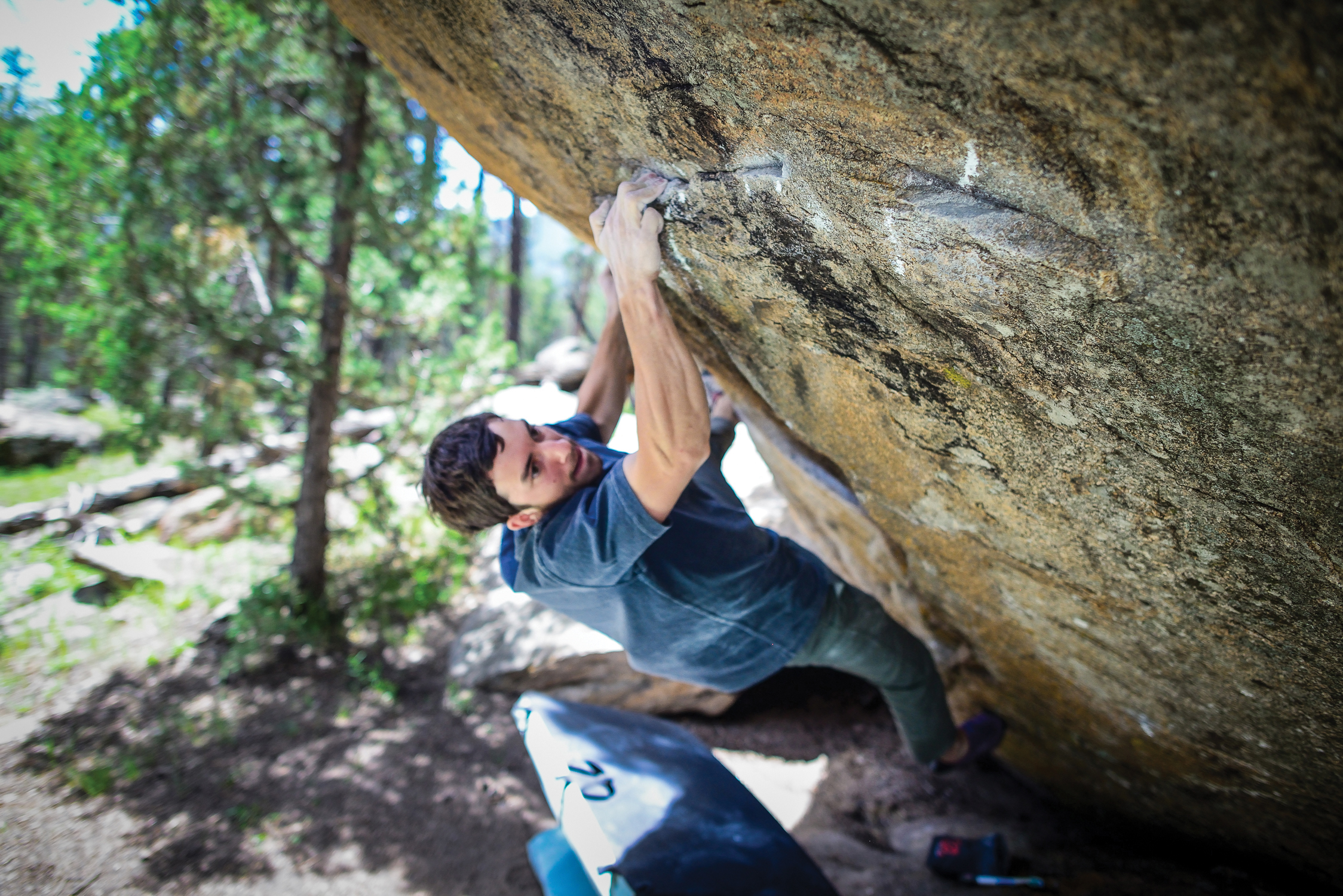 Tyler Landman ’13, a world-class climber, finds bouldering a creative problem-solving process that taught him a scientific way of thinking. 