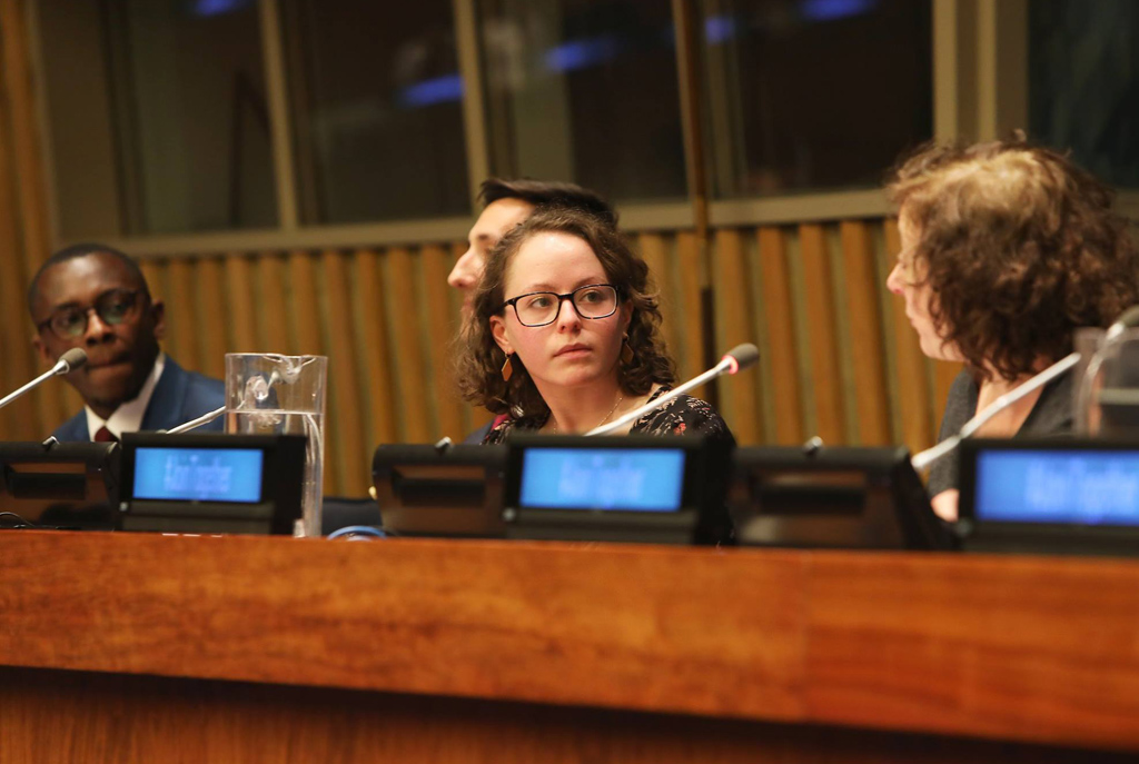 Caroline Kravitz speaks at UN conference