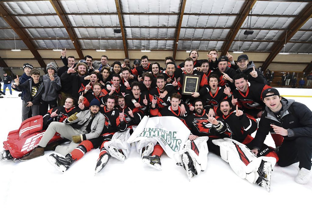 mens hockey celebration
