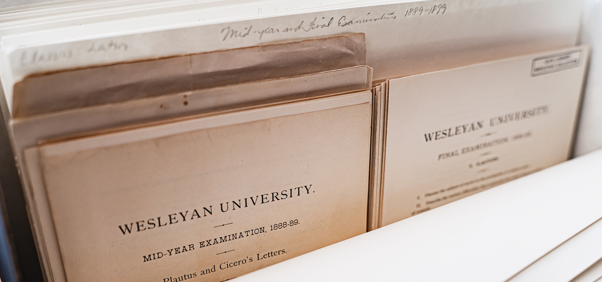 Making the Grade: Wesleyan Exams through the Ages